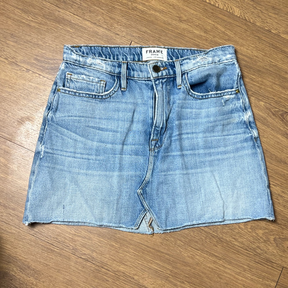 Frame Denim Light Blue Jean skirt